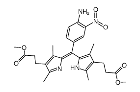 6-(4-amino-3-nitrophenyl)-4,4'-bis(2-methoxycarbonylethyl)-3,3',5,5'-tetramethylpyrromethene Structure