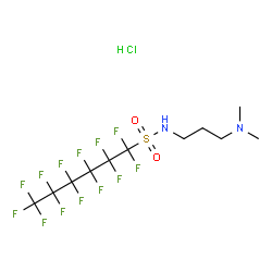 N-[3-(dimethylamino)propyl]tridecafluorohexanesulphonamide monohydrochloride Structure