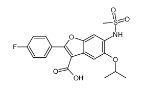 2-(4-fluorophenyl)-5-[(1-methylethyl)oxy]-6-[(methylsulfonyl)amino]-1-benzofuran-3-carboxylic acid Structure