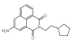 {1H-Benz[de]isoquinoline-1,3(2H)-dione,} {5-amino-2-[2-(1-pyrrolidinyl)ethyl]-} structure