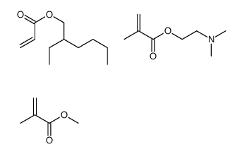 甲基丙烯酸二甲基氨基乙酯与丙烯酸-2-乙基己酯和甲基丙烯酸甲酯的聚合物结构式