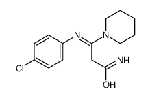 1-Piperidinepropanamide, beta-((4-chlorophenyl)imino)- Structure