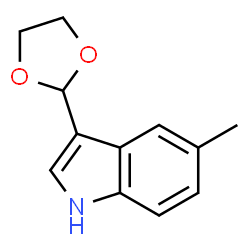 1H-Indole,3-(1,3-dioxolan-2-yl)-5-methyl-(9CI)结构式