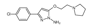 3-(4-chlorophenyl)-5-(2-pyrrolidin-1-ylethoxy)pyrazol-1-amine Structure