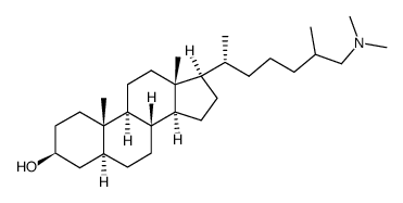 (25R,S)-26-(dimethylamino)-5α-cholestan-3β-ol结构式