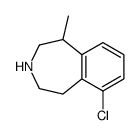 9-chloro-5-methyl-2,3,4,5-tetrahydro-1H-3-benzazepine Structure