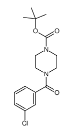 tert-butyl 4-[(3-chlorophenyl)carbonyl]piperazine-1-carboxylate结构式