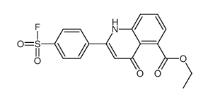 ethyl 2-[4-(fluorosulphonyl)phenyl]-4-hydroxyquinoline-5-carboxylate structure