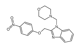 1-(morpholin-4-ylmethyl)-2-[(4-nitrophenoxy)methyl]benzoimidazole structure