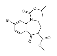 1-Isopropyl 4-methyl 8-bromo-5-oxo-2,3,4,5-tetrahydro-1H-1-benzaz epine-1,4-dicarboxylate结构式