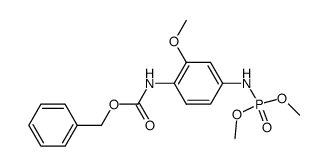 dimethyl N-<4-<(benzyloxy)carboxamido>-3-methoxyphenyl>phosphoramidate Structure