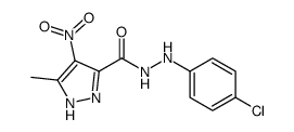 N'-(4-chlorophenyl)-5-methyl-4-nitro-1H-pyrazole-3-carbohydrazide结构式