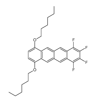 1,2,3,4-tetrafluoro-7,10-dihexoxytetracene结构式
