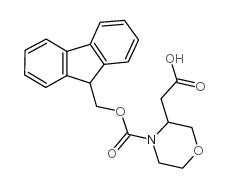 4-FMOC-3-CARBOXYMETHYL-MORPHOLINE structure