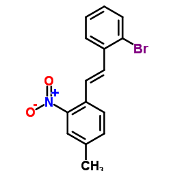 1-[(E)-2-(2-Bromophenyl)vinyl]-4-methyl-2-nitrobenzene Structure