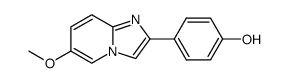 2-(4'-hydroxyphenyl)-6-methoxyimidazo[1,2-a]pyridine结构式