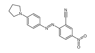 5-nitro-2-[(4-pyrrolidin-1-ylphenyl)diazenyl]benzonitrile结构式