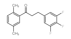 2',5'-DIMETHYL-3-(3,4,5-TRIFLUOROPHENYL)PROPIOPHENONE结构式