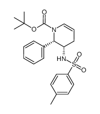 tert-butyl (2S,3S)-3-((4-methylphenyl)sulfonamido)-2-phenyl-3,4-dihydropyridine-1(2H)-carboxylate结构式