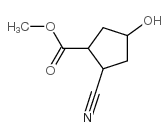 2-CYANO-4-HYDROXY-CYCLOPENTANE-CARBOXYLIC ACID METHYL ESTER structure