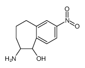 5H-Benzocyclohepten-5-ol, 6-amino-6,7,8,9-tetrahydro-2-nitro Structure