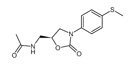 (S)-N-({3-[4-(methylthio)phenyl]-2-oxo-5-oxazolidinyl}methyl)acetamide Structure