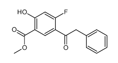 methyl 4-fluoro-2-hydroxy-5-phenylacetylbenzoate结构式