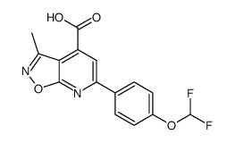 6-[4-(Difluoromethoxy)phenyl]-3-methyl-isoxazolo[5,4-b]pyridine-4-carboxylic acid Structure