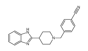 4-[4-(1H-Benzoimidazol-2-yl)-piperidin-1-ylmethyl]-benzonitrile structure