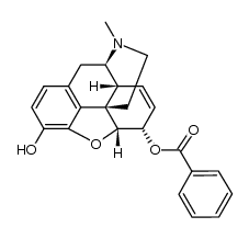 7,8-didehydro-4,5-epoxy-17-methyl-(5α,6α)-morphinan-3,6-diol 6-benzoate Structure