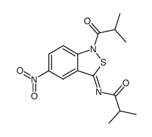 N-[1-Isobutyryl-5-nitro-1H-benzo[c]isothiazol-(3Z)-ylidene]-isobutyramide Structure