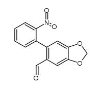 4,5-methylenedioxy-2'-nitro-2-biphenylcarbaldehyde Structure