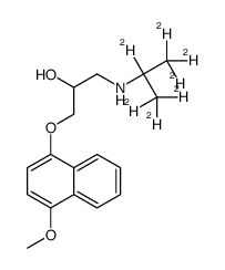 1-(1,1,1,2,3,3,3-heptadeuteriopropan-2-ylamino)-3-(4-methoxynaphthalen-1-yl)oxypropan-2-ol结构式