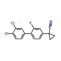 1-(3',4'-Dichloro-2-fluoro-4-biphenylyl)cyclopropanecarbonitrile Structure