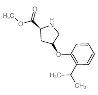 Methyl (2S,4S)-4-(2-isopropylphenoxy)-2-pyrrolidinecarboxylate结构式