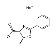 (+-)-5t-methyl-2-phenyl-4,5-dihydro-oxazole-4r-carboxylic acid ; sodium-salt Structure