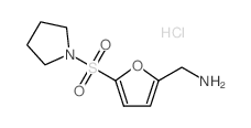[5-(Pyrrolidin-1-ylsulfonyl)-2-furyl]methylamine hydrochloride Structure