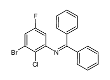 3-bromo-2-chloro-N-(diphenylmethylene)-5-fluoroaniline结构式