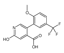 5-[2-methoxy-5-(trifluoromethyl)phenyl]-2-oxo-1H-pyridine-4-carboxylic acid结构式