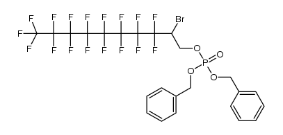 dibenzyl 2-bromo-3,3,4,4,5,5,6,6,7,7,8,8,9,9,10,10,10-heptadecafluorodecyl phosphate structure