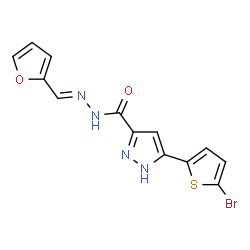 (E)-3-(5-bromothiophen-2-yl)-N-(furan-2-ylmethylene)-1H-pyrazole-5-carbohydrazide picture