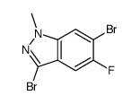 3,6-二溴-5-氟-1-甲基-1H-吲唑结构式