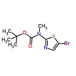 tert-butyl 5-bromothiazol-2-yl(methyl)carbamate structure