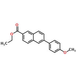 6-(4-Methoxyphenyl)-2-naphthalenecarboxylic acid ethyl ester结构式