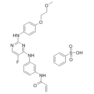 Spebrutinib besylate结构式