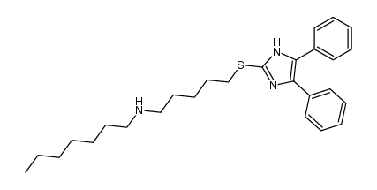 N-[5-(4,5-diphenyl-1H-imidazol-2-ylthio)pentyl]-1-heptanamine Structure