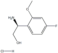 (2S)-2-AMINO-2-(4-FLUORO-2-METHOXYPHENYL)ETHAN-1-OL HYDROCHLORIDE Structure