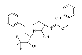 benzyl N-[(2S)-3-methyl-1-oxo-1-[[(2R,3S)-1,1,1-trifluoro-2-hydroxy-5-phenylpentan-3-yl]amino]butan-2-yl]carbamate Structure