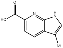 3-bromo-1h-pyrrolo[2,3-b]pyridine-6-carboxylic acid structure