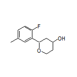 2-(2-氟-5-甲基苯基)四氢-2H-吡喃-4-醇结构式